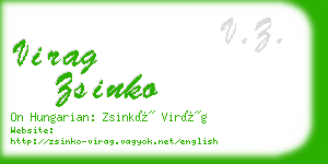 virag zsinko business card